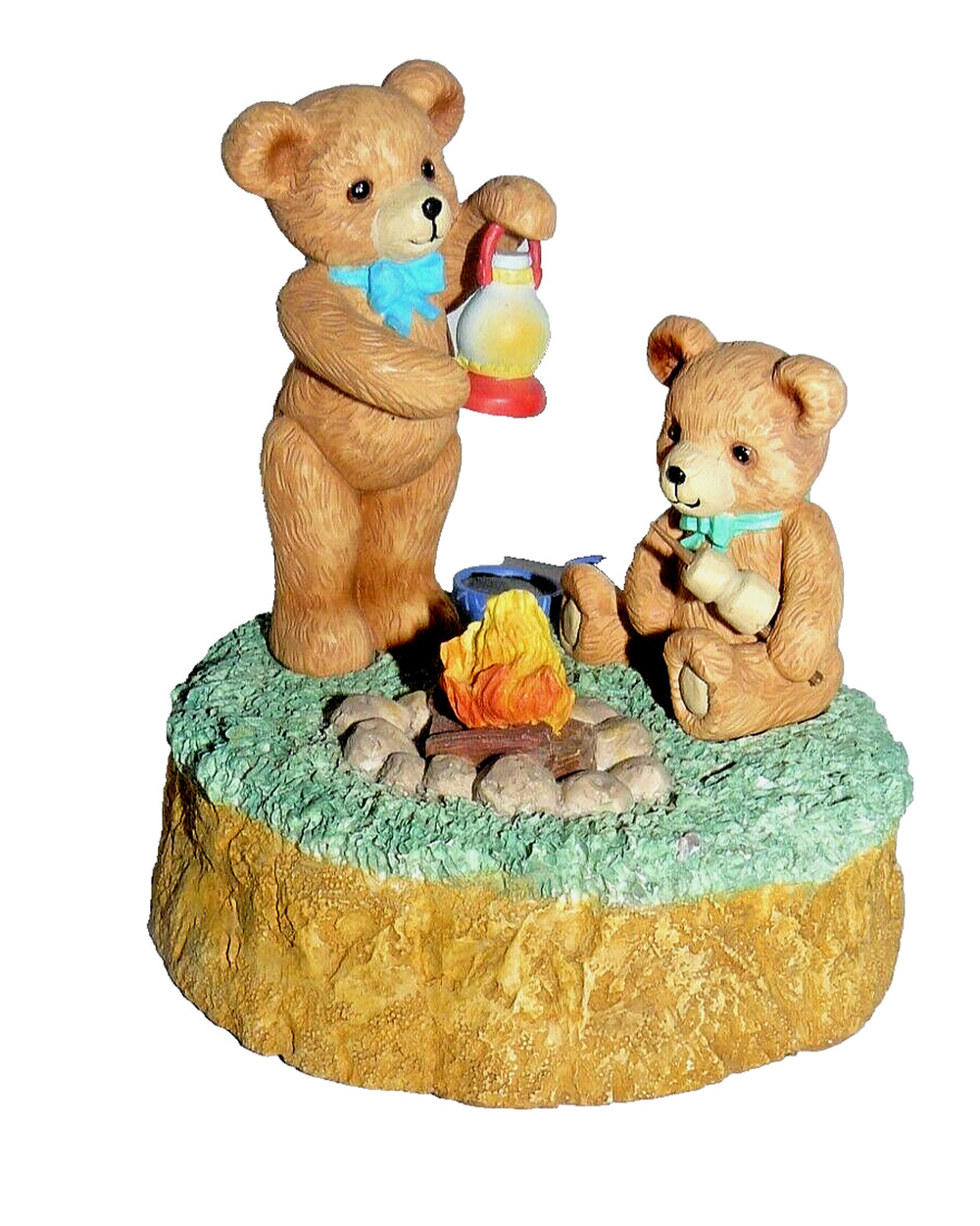 Teddy Tempo Music Box (Dad & child making s'mores) Father, Child, Son, Daughter